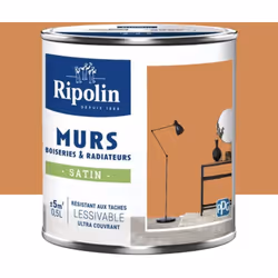 La Peinture Murs, Boiseries, Radiateurs RIPOLIN Satin Ocre salentina est une peinture monocouche, très couvrante qui donnera ...