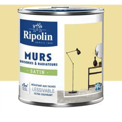 Ripolin - Peinture Murs, Boiseries, Radiateurs Satin Jaune sinding 0,5 l