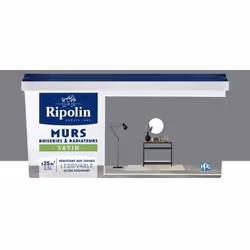 La Peinture Murs, Boiseries, Radiateurs RIPOLIN Satin Gris Ardoise est une peinture monocouche, très couvrante qui donnera un ...