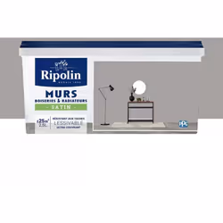La Peinture Murs, Boiseries, Radiateurs RIPOLIN Satin Gris urbain est une peinture monocouche, très couvrante qui donnera un  ...