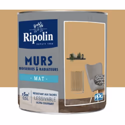 La Peinture Murs, Boiseries, Radiateurs RIPOLIN Mat Ocre rocheuse est une peinture monocouche, très couvrante qui donnera un  ...