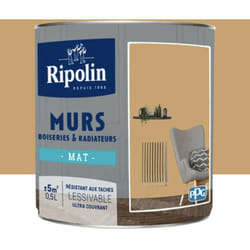 Ripolin - Peinture Murs, Boiseries, Radiateurs Mat Ocre rocheuse 0,5 l