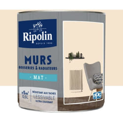 Ripolin - Peinture Murs, Boiseries, Radiateurs Mat Beige pierre 0,5 l
