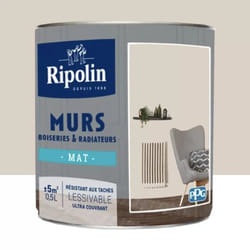Ripolin - Peinture Murs, Boiseries, Radiateurs Café au lait Mat 0,5 l