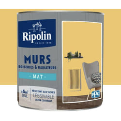 Ripolin - Peinture Murs, Boiseries, Radiateurs Mat Jaune mimosa 0,5 l