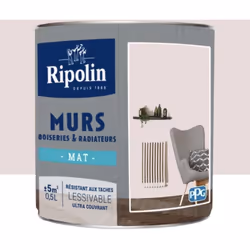 La Peinture Murs, Boiseries, Radiateurs RIPOLIN Rose zouk Mat est une peinture monocouche, très couvrante qui donnera un bel  ...