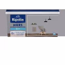 La Peinture Murs, Boiseries, Radiateurs RIPOLIN Gris dauphin Mat est une peinture monocouche, très couvrante qui donnera un b ...