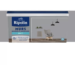 Ripolin - Peinture Murs, Boiseries, Radiateurs Mat Gris Dauphin 2,5 l