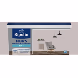 La Peinture Murs, Boiseries, Radiateurs RIPOLIN Gris lumière Mat est une peinture monocouche, très couvrante qui donnera un b ...
