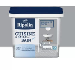 Ripolin - Peinture Cuisine & Salle de Bain Gris galet 0,75 l