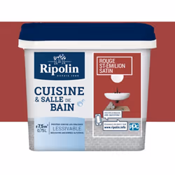 Peinture Cuisine & Salle de Bain RIPOLIN Rouge Saint-Emilion est spécialement conçu pour vos pièces humides : cuisine, salle ...