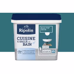 Peinture Cuisine & Salle de Bain RIPOLIN Bleu pop est spécialement conçu pour vos pièces humides : cuisine, salle de bain et  ...