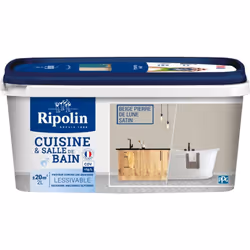 Ripolin Peinture Cuisine & Salle de Bain – Satin – Intérieur La composition de la formule Cuisine & Salle de bain assure un r ...