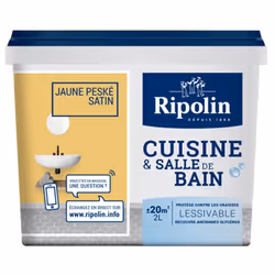 Peinture Cuisine & Salle de Bain RIPOLIN Jaune peske est spécialement conçu pour vos pièces humides : cuisine, salle de bain  ...