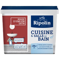 Ripolin - Peinture Cuisine & Salle de Bain Rouge Saint-Emilion 2 l