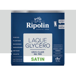 Ripolin - Laque Glycéro Satin Gris Clair 0,5 l