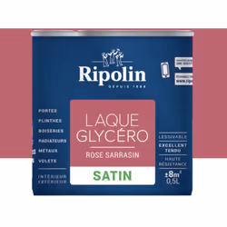Cette Laque Glycéro Ripolin Satin Rose sarrasin vous assurera un tendu parfait et une résistance accrue. Cette peinture multi ...
