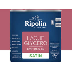 Ripolin - Laque Glycéro Satin Rose sarrasin 0,5 l