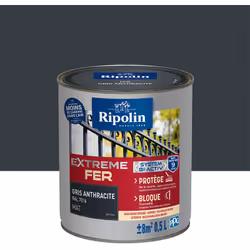 Peinture Fer Mat avec sous-couche intégrée et agent anti-corrosion - Ripolin - BENEFICES : Peinture pour FER avec sous-couche ...