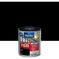 Peinture pour Fer Extérieur - Mat - 0,25L - Noir - Ripolin