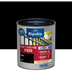 Ripolin - Peinture pour Fer Extérieur - Mat - 0,5L - Noir
