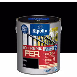 Peinture Fer Mat avec sous-couche intégrée et agent anti-corrosion - Ripolin - BENEFICES : Peinture pour FER avec sous-couche ...