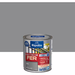 Peinture Fer Métallisée avec sous-couche intégrée et agent anti-corrosion - Ripolin - BENEFICES : Peinture pour FER avec sous ...