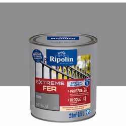 Peinture Fer Métallisée avec sous-couche intégrée et agent anti-corrosion - Ripolin - BENEFICES : Peinture pour FER avec sous ...