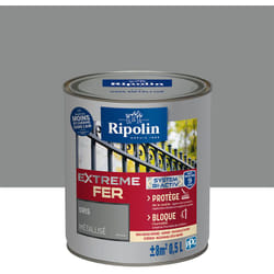 PPG - Peinture pour Fer Extérieur - Métal - 0,5L - Gris - Ripolin