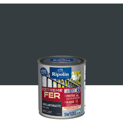 Ripolin - Peinture pour Fer Extérieur - Brillant - 0,25L - Gris Anthracite ral 7016