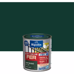 Peinture Fer Brillant avec sous-couche intégrée et agent anti-corrosion - Ripolin - BENEFICES : Peinture pour FER avec sous-c ...