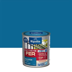 Peinture pour Fer Extérieur - Brillant - 025L - Bleu Océan RAL 5017 - Ripolin