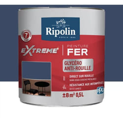 Peinture Fer RIPOLIN eXtrême Bleu Marine (ral 5003) 0,5 L