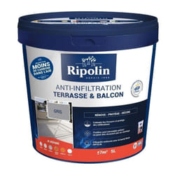Anti-infiltration pour terrasses et balcons, gris - RIPOLIN - 5 L