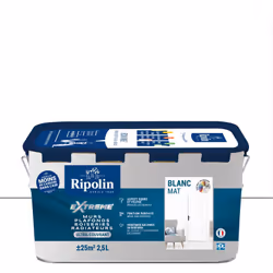 Peinture Intérieure Blanc Mat ultra-couvrante pour Murs et Plafonds - Ripolin - BENEFICES : Peinture Haute Qualité Ultra-Couv ...