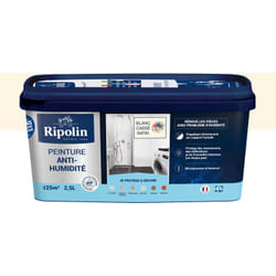 Peinture Anti-Humidité - Satin - 2,5L - Blanc Cassé - Ripolin