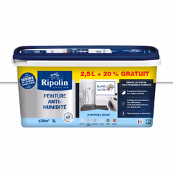Description générale La peinture d'étanchéité anti-humidité Ripolin est spécialement conçue pour rénover les pièces sujettes  ...