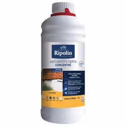 Ripolin - Traitement Anti-dépôts Verts -Toiture,Façade,Sols - Incolore - 1L