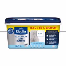 Sous-Couche Anti Humidité - Etanchéité - Ripolin - BENEFICES : SOUS-COUCHE d'ETANCHEITE qui prépare vos SUPPORTS HUMIDES ou d ...