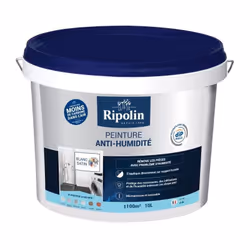 Cette peinture anti-humidité RIPOLIN est idéale pour rénover et protéger vos murs intérieurs. Grâce a sa technologie DIP étan ...