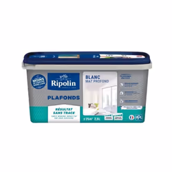 Plafonds au résultat impeccable - Aspect mat - Limite les traces de repeinture - Opacité optimale en une seule couche - Blanc ...