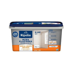 Peinture murs & plafonds tachés & salis - Spécial dégâts des eaux - Blanc mat - RIPOLIN - 2,5L