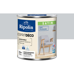 Ripolin - Peinture Murale Toutes Pièces - Satin - 0,5L - Gris Télescope