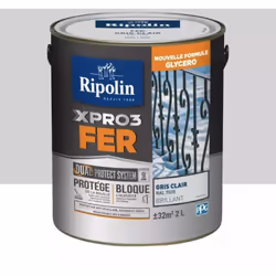La Peinture fer glycéro Ripolin XPRO3 Brillant avec son DUAL PROTECT SYSTEM® protège vos supports de la rouille et empêche l' ...