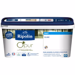 Peinture intérieure à base de résine Biosourcée à 97% - Blanc - Mat - Ripolin Cette peinture intérieure Ripolin à base de rés ...