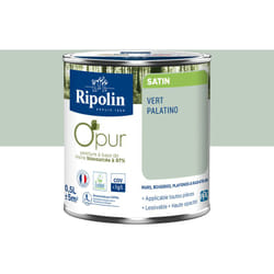 Ripolin - Peinture Couleur à base de résine biosourcée à 97% - Satin - 0,5L - Vert palatino