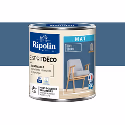 Peinture intérieure couleur Bleu Seram aspect Mat Ultra-Couvrante pour Murs, Boiseries et Radiateurs - Ripolin La peinture in ...