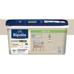 Peinture Murale Toutes Pièces - Satin - 2,5L - Beige Wes Ripolin