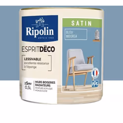 La Peinture acrylique RIPOLIN Esprit Déco Satin va sublimer votre intérieur ! Très couvrante et monocouche, cette peinture mu ...