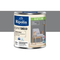 Ripolin - Peinture Murale Toutes Pièces - Satin - 0,5L - Gris Ardoise